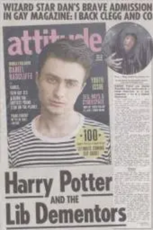 Daniel Radcliffe in Attitude Magazine and the Sun