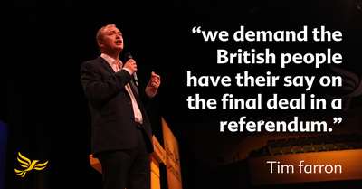 Tim Farron Europe Referendum