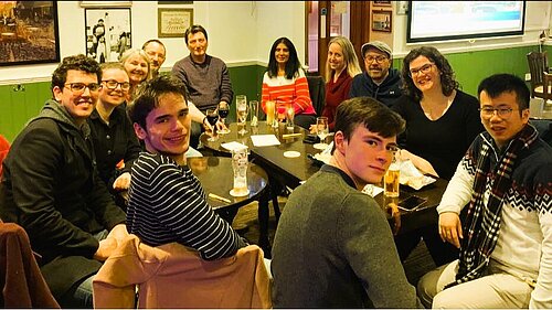 George Jezard and others in the pub