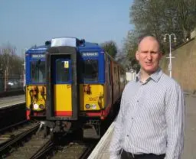 Julian Tisi inspects the Current Trains